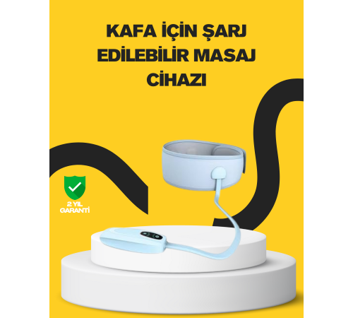Baş ve Şakak Masaj Aleti Isı Destekli Derin Rahatlama