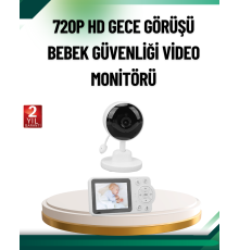 Sesli ve Görüntülü Bebek Kamerası Sıcaklık Takipli