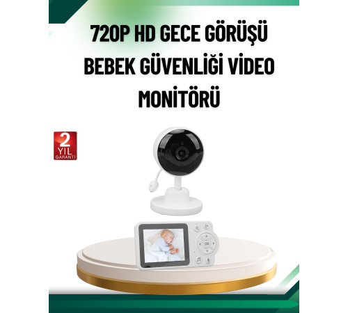 Sesli ve Görüntülü Bebek Kamerası Sıcaklık Takipli