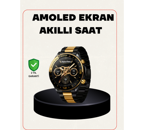 Amoled Akıllı Saat Manyetik Şarj GPS Destekli Spor ve Günlük Kullanım