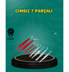 Antistatik 7’li Hassas Cımbız Takımı Manyetik Olmayan Uçlu