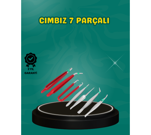Antistatik 7’li Hassas Cımbız Takımı Manyetik Olmayan Uçlu