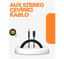 Lightning Girişli Cihazlar İçin 3.5mm Aux Ses Kablo Dönüştürücü 1M