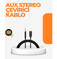 Lightning Girişli Cihazlar İçin 3.5mm Aux Ses Kablo Dönüştürücü 1M