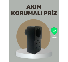 Akıllı Akım Dengelemeli Priz 2500W 4 USB Type C Çıkışlı