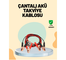 1200 Amper Jumper Kablo 2 Metre Bakır Uçlu Araç Takviye Seti