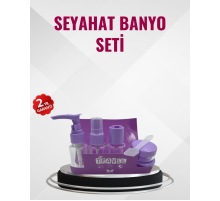 Seyahat Boy Banyo Seti 5’li Mini Şişe ve Krem Kutusu Çantalı