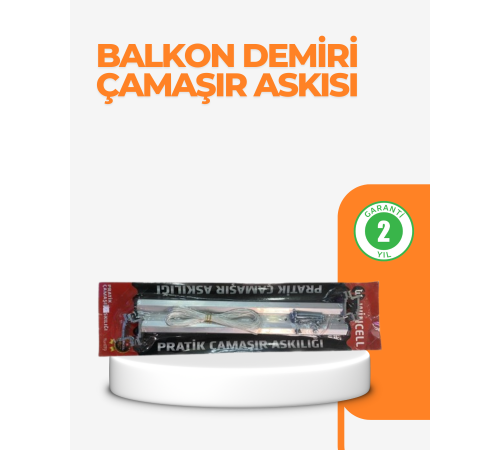 25x60 cm Çamaşır Askılığı Kare Balkon Demiri İçin Dayanıklı Tasarım