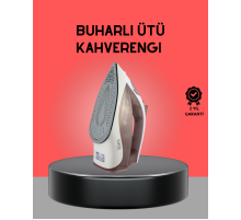 Kahverengi Buharlı Ütü 2200W Sürekli Buhar 120 g Şok Buhar