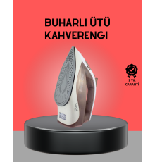Kahverengi Buharlı Ütü 2200W Sürekli Buhar 120 g Şok Buhar