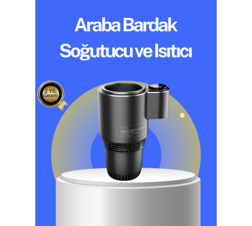 Araç İçi Isıtıcı Soğutucu Bardaklık 60°C Isıtma -4°C Soğutma