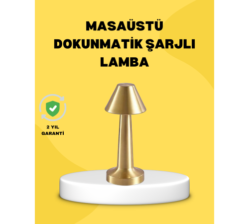 Kablosuz LED Masa Lambası 1800mAh 3 Renk Aydınlatma Dokunmatik