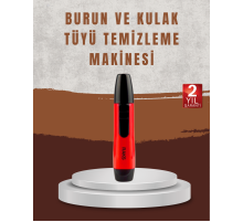 Raks Leo Burun Kulak Tüy Alma Makinesi 45 dk Şarj Süreli Kırmızı