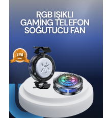 RGB LED Telefon Soğutucu Fan Yüksek Hızlı Soğutma  Cooler