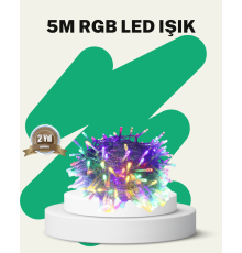 50’li LED Şeffaf Kablolu 5 m Aydınlatma Işık Süsleme Led