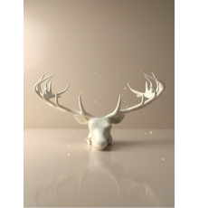 odern Geyik Başı Biblo 25 cm Zarif Masa Üstü Dekor