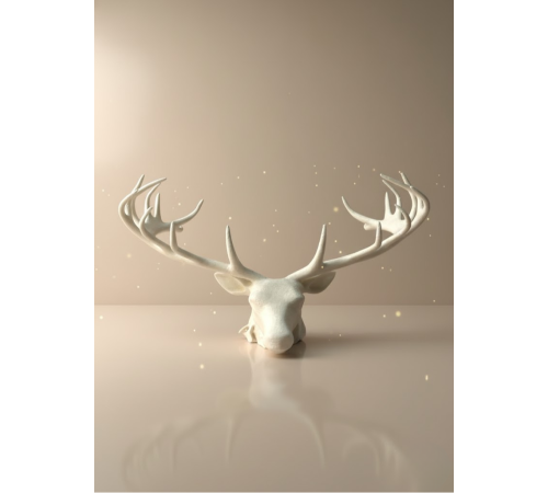 odern Geyik Başı Biblo 25 cm Zarif Masa Üstü Dekor