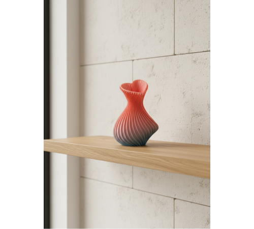 Kalp Tasarımlı Modern Dekor Vazo 15 cm Şık ve Estetik Görünüm