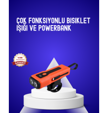 600 Lümen Şarjlı Bisiklet Farı COB Yan Çakar Acil Durum