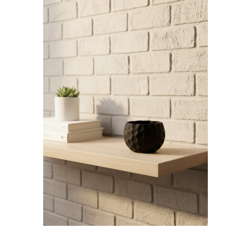 Mini Siyah Dekoratif Saksı 5 cm Modern Masaüstü Bitki Saksısı