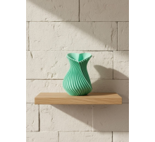 Kalpli Turkuaz Dekoratif Vazo 24 cm Modern Şık Tasarım