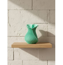 Kalpli Turkuaz Dekoratif Vazo 24 cm Modern Şık Tasarım