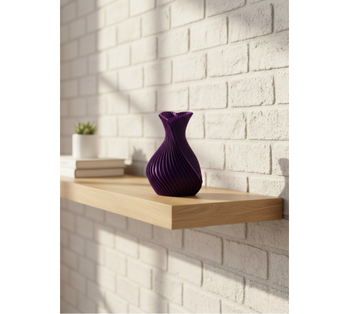 Kalpli Mor Mini Vazo 5 cm Dekoratif Masa Üstü Aksesuar