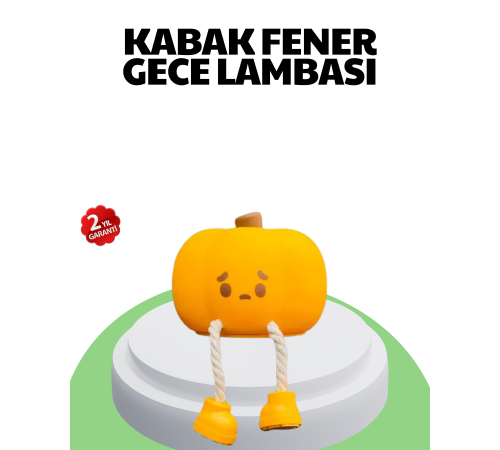Şarjlı Pumpkin LED Masa Lambası Zamanlayıcılı Dokunmatik