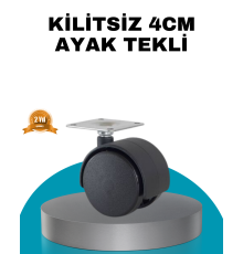 4 cm Kilitsiz Masa Ayağı Tekli Sessiz ve Akıcı Hareket
