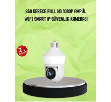 Hareket Algılamalı 360° Wi-Fi Akıllı Ampül Kamera