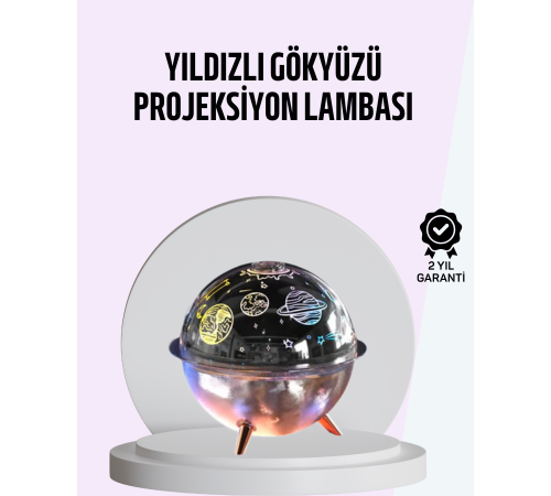 USB Şarjlı Uzay Temalı Işık Projektörü Hava Nemlendirici