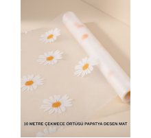 10 Metre Papatya Desenli Kolay Temizlenebilir Çekmece Matı