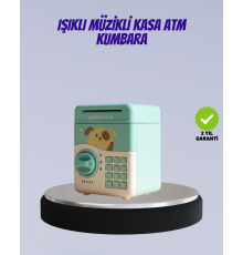 Su Yeşili Işıklı Sesli Elektronik Şifreli Çocuk Kumbarası