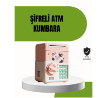 ATM Tasarımlı Pembe Işıklı Sesli Çocuk Kumbarası