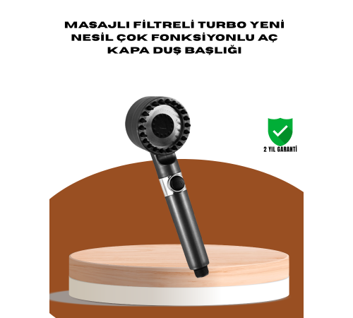 Masaj Fonksiyonlu Filtreli Duş Başlığı Dayanıklı Yapı