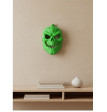 Yeşil Dekoratif Korku Maskesi Duvar Süsü