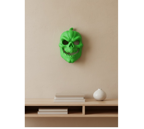 Yeşil Dekoratif Korku Maskesi Duvar Süsü