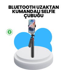 Taşınabilir Tripod ve Selfie Çubuğu Vlog ve Video Çekimi