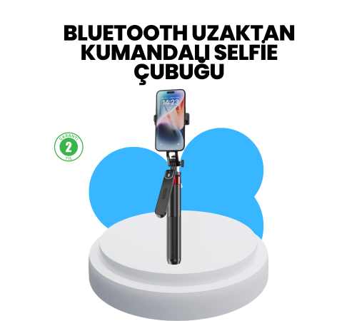 Taşınabilir Tripod ve Selfie Çubuğu Vlog ve Video Çekimi