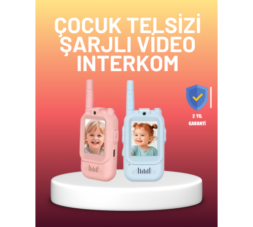 Ekranlı Walkie Talkie Oyuncağı Ses ve Görüntü Destekli