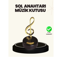 Dönen Sol Anahtarı Figürlü Müzik Kutusu Şık Hediyelik Dekor