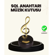 Dönen Sol Anahtarı Figürlü Müzik Kutusu Şık Hediyelik Dekor