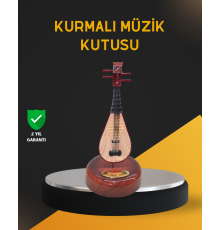 Klasik Ud Figürlü Melodili Müzik Kutusu Şık Hediyelik