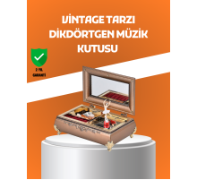 Müzikli Balerin Figürlü Takı Kutusu Piyano Desenli Dekoratif