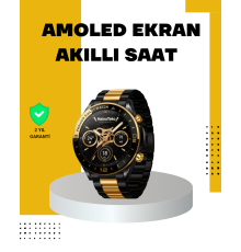3 Bileklikli Amoled Akıllı Saat Bluetooth Çağrı ve Sağlık Takipli