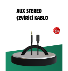 iPhone Uyumlu Lightning – 3.5mm Aux Adaptör Kablo Stereo Ses Aktarım