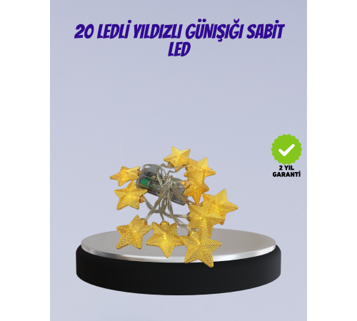 Yıldız Figürlü Led Şerit Işık 5m İç Mekan Dekor Aydınlatma