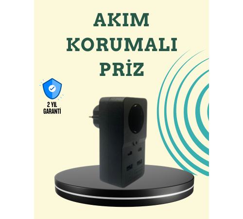 Isıya Dayanıklı PC Gövdeli Akım Korumalı Priz 4 USB