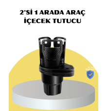 Araç İkili Bardak Tutucu Ayarlanabilir Genişlik 360° Döner Sistem