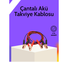 Akü Takviye Kablosu 1200A İzoleli Büyük Maşalı 2m Dayanıklı